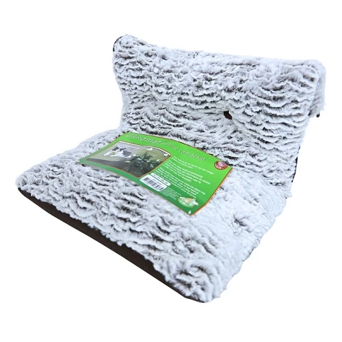 HANGMAT DE LUXE WIT/BRUIN MET KNOOP 3 HANGMAT DE LUXE WIT/BRUIN MET KNOOP