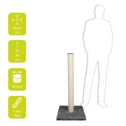 Ebi CLASSIC KRABPAAL HIGHPOST GRIJS 82CM