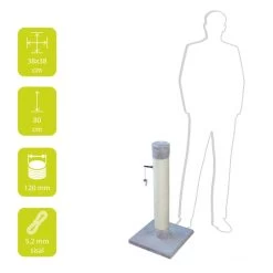 Ebi CLASSIC KRABPAAL POST GRIJS 80CM