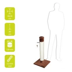 Ebi CLASSIC KRABPAAL POST BRUIN 80CM