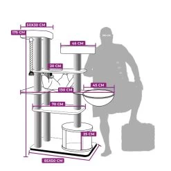 PETREBELS SCENIC VIEW 175 GRIJS -MeowAndMutt Mart 313301 1