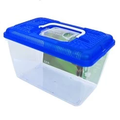 AQUARIUM MET KAP PLASTIC BLAUW 3.8LTR