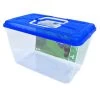 AQUARIUM MET KAP PLASTIC BLAUW 8.3LTR -MeowAndMutt Mart 341883