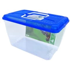 AQUARIUM MET KAP PLASTIC BLAUW 8.3LTR