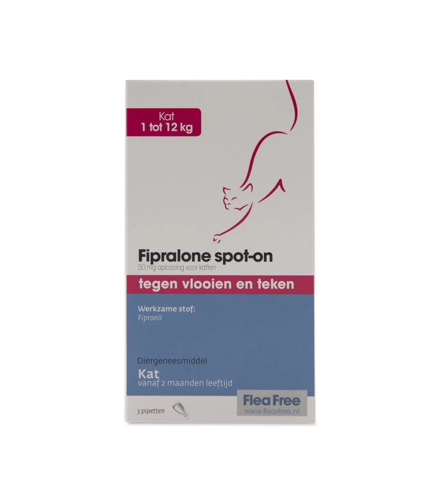 Flea Free Fiprolone Spot-on Kat 3 Pipetten 3 Flea Free Fiprolone Spot-on Kat 3 Pipetten
