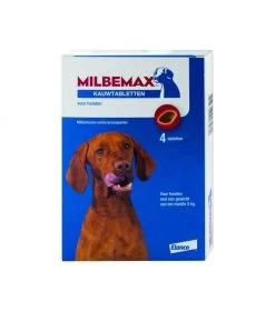 Milbemax Kauwtablet Hond Vanaf 5kg 4 Stuks