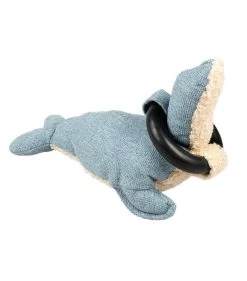 Navy Chenille Hondenspeeltje Blauw Zeehond