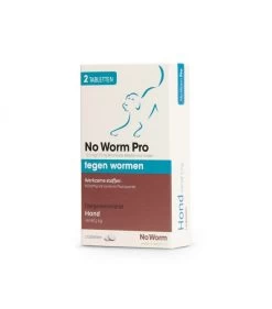 No Worm Pro Hond Vanaf 5kg ,2 Tabletten